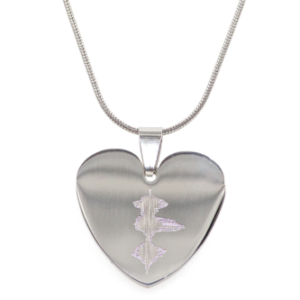 Charm Necklace Oval or Heart Charm Back is Engravable