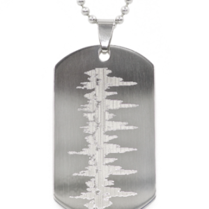 Dog Tag 24" Ballchain Necklace or 3" Keychain Back is Engravable